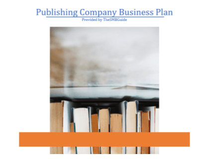 business plan for publishing company